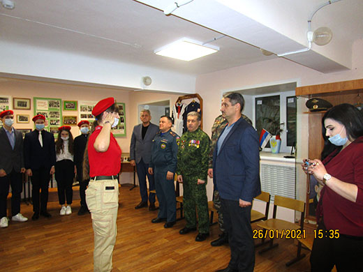 Мероприятие посвященное вступлению в ряды Юнармии 2021 01 26 13